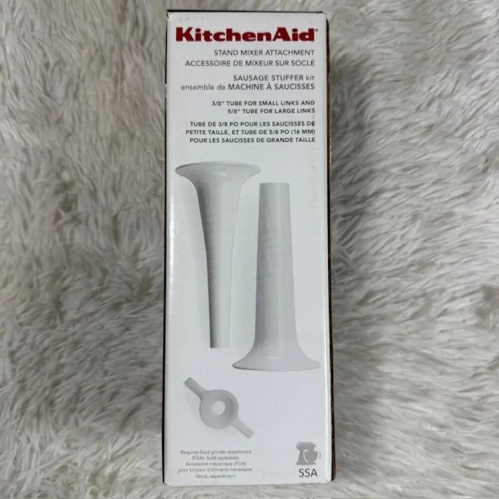 KitchenAid Sausage Stuffer Mixer Attachment + Home Sausage Making Book + Pricker - Picture 2 of 16